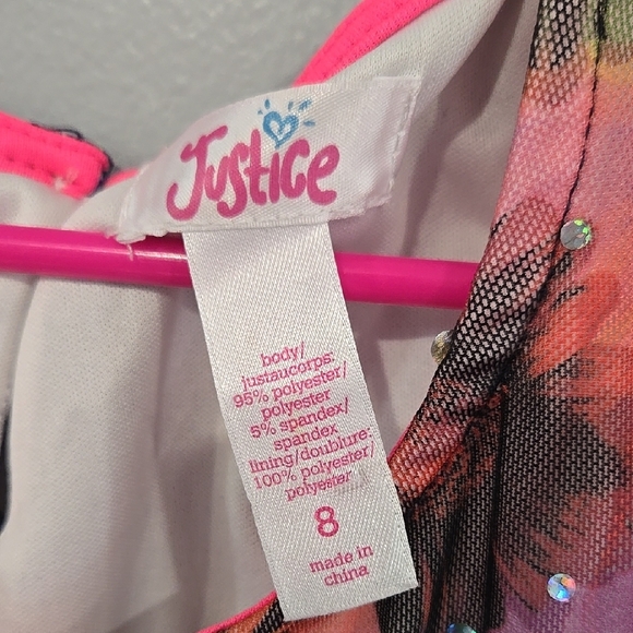 SOLD SOLD SOLD Justice Pink and Purple Ruffled Tie Front Dress - Picture 2 of 5